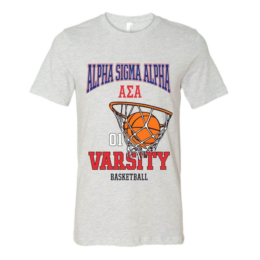 Ali & Ariel Basketball Tee <br> (sororities A-D) Alpha Sigma Alpha / Small