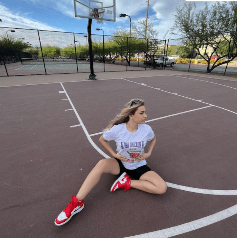 Ali & Ariel Basketball Tee <br> (sororities G-Z)