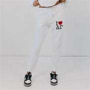Ali & Ariel Big Apple Embroidered Joggers <br> (sororities G-Z)