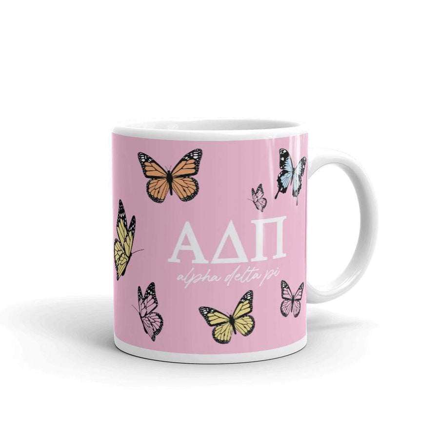 Ali & Ariel Butterfly Mug (available for multiple organizations!) Alpha Delta Pi / 11 oz