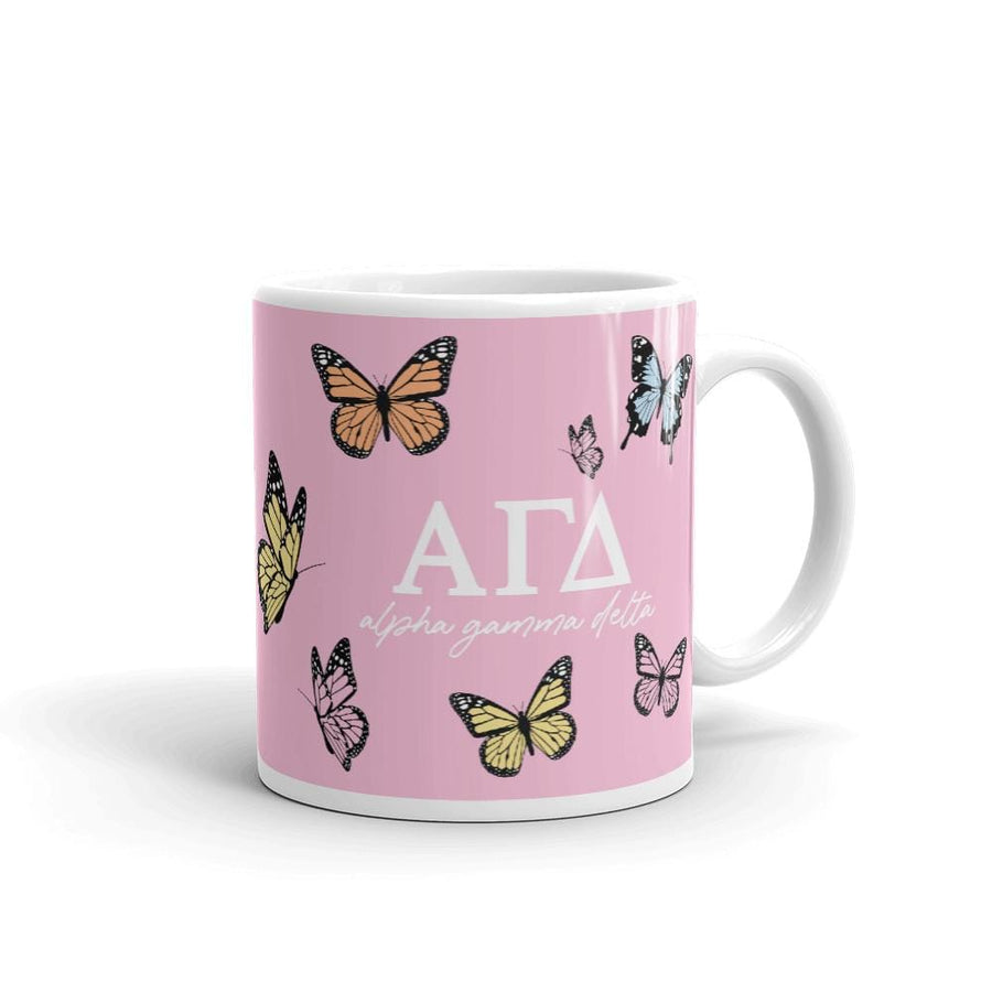 Ali & Ariel Butterfly Mug (available for multiple organizations!) Alpha Gamma Delta / 11 oz