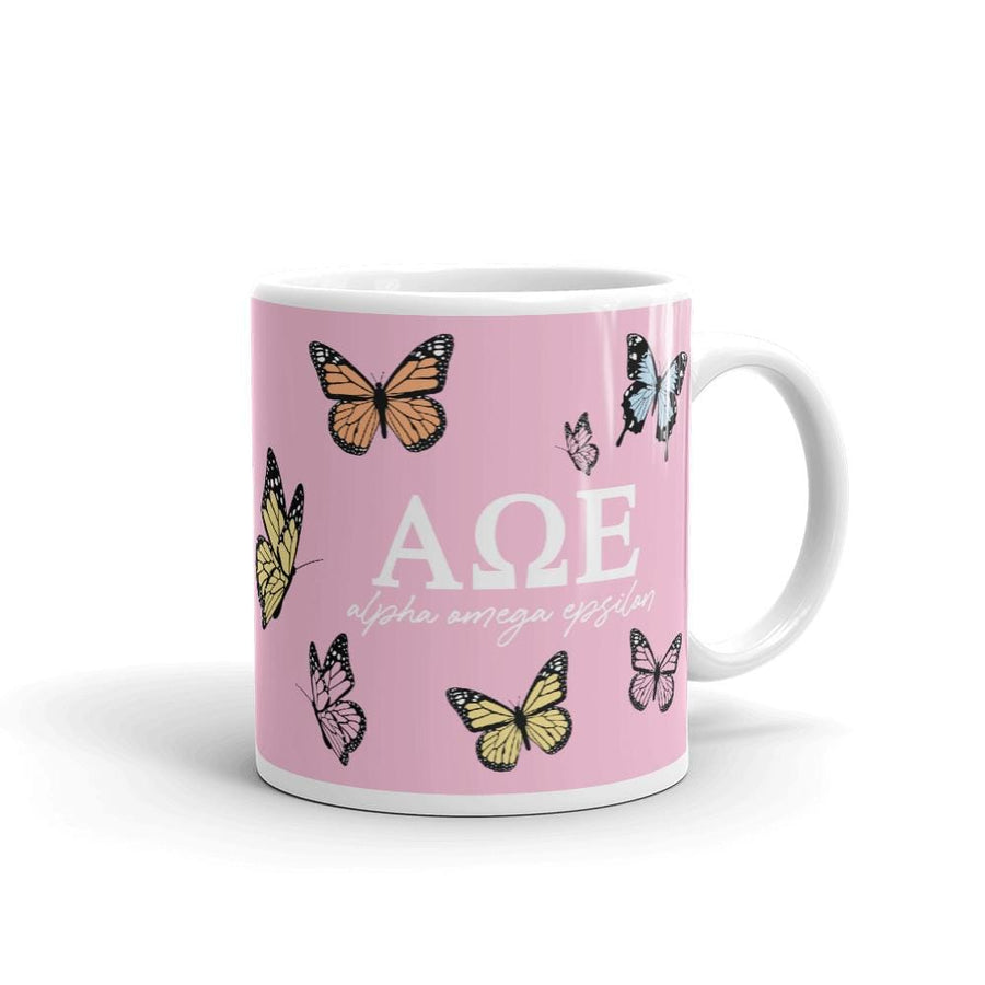 Ali & Ariel Butterfly Mug (available for multiple organizations!) Alpha Omega Epsilon / 11 oz