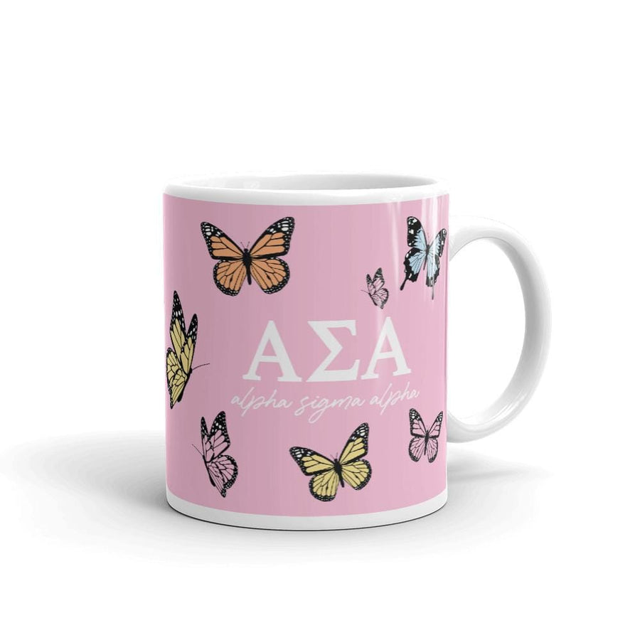 Ali & Ariel Butterfly Mug (available for multiple organizations!) Alpha Sigma Alpha / 11 oz