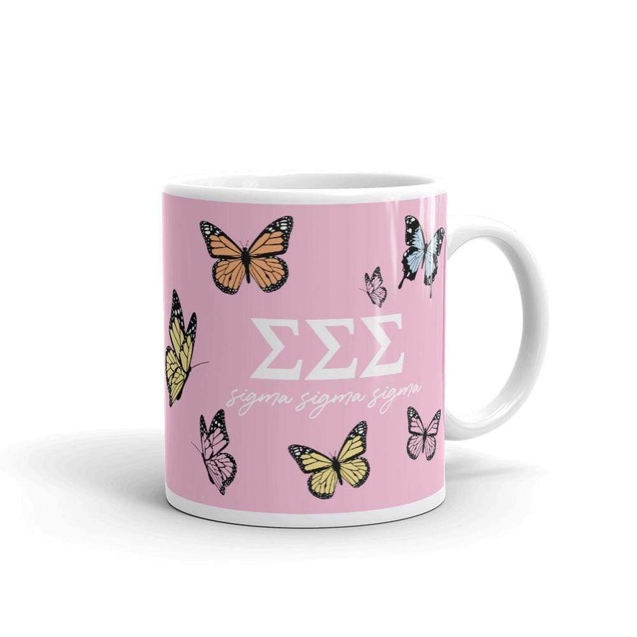 Ali & Ariel Butterfly Mug (available for multiple organizations!) Sigma Sigma Sigma / 11 oz