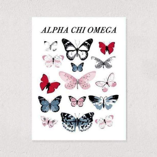 Ali & Ariel Butterfly Wonderland Art Print Alpha Chi Omega / 12x16
