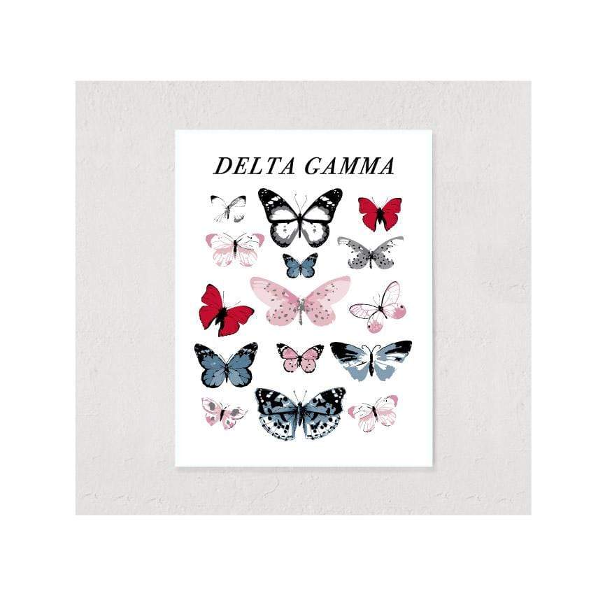 Ali & Ariel Butterfly Wonderland Art Print Delta Gamma / 12x16