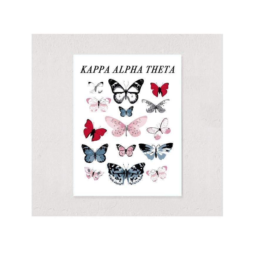 Ali & Ariel Butterfly Wonderland Art Print Kappa Alpha Theta / 12x16