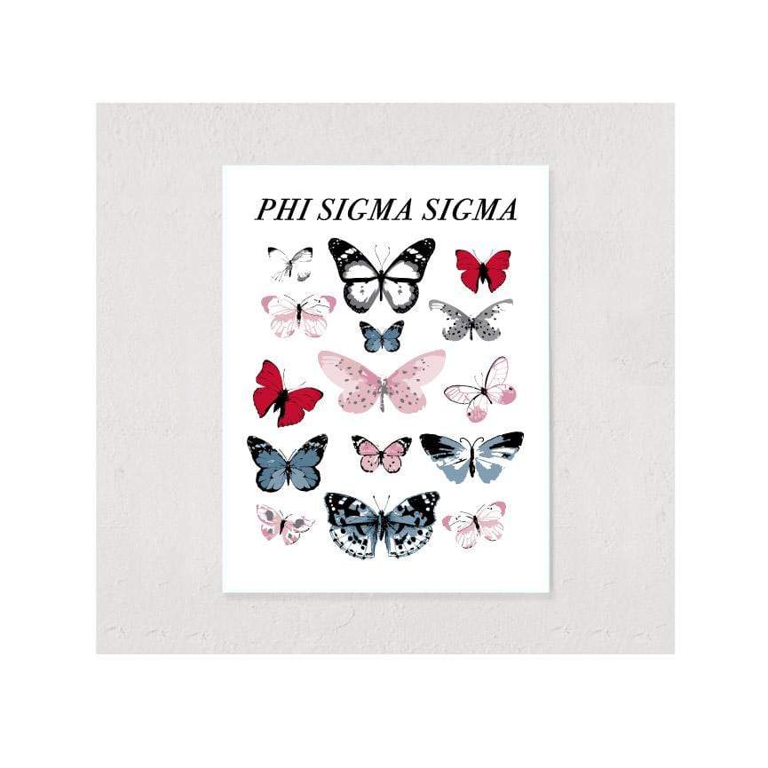 Ali & Ariel Butterfly Wonderland Art Print Phi Sigma Sigma / 12x16