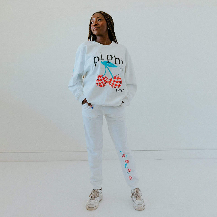 Ali & Ariel Cherry Checkers Joggers <br> (sororities G-Z)