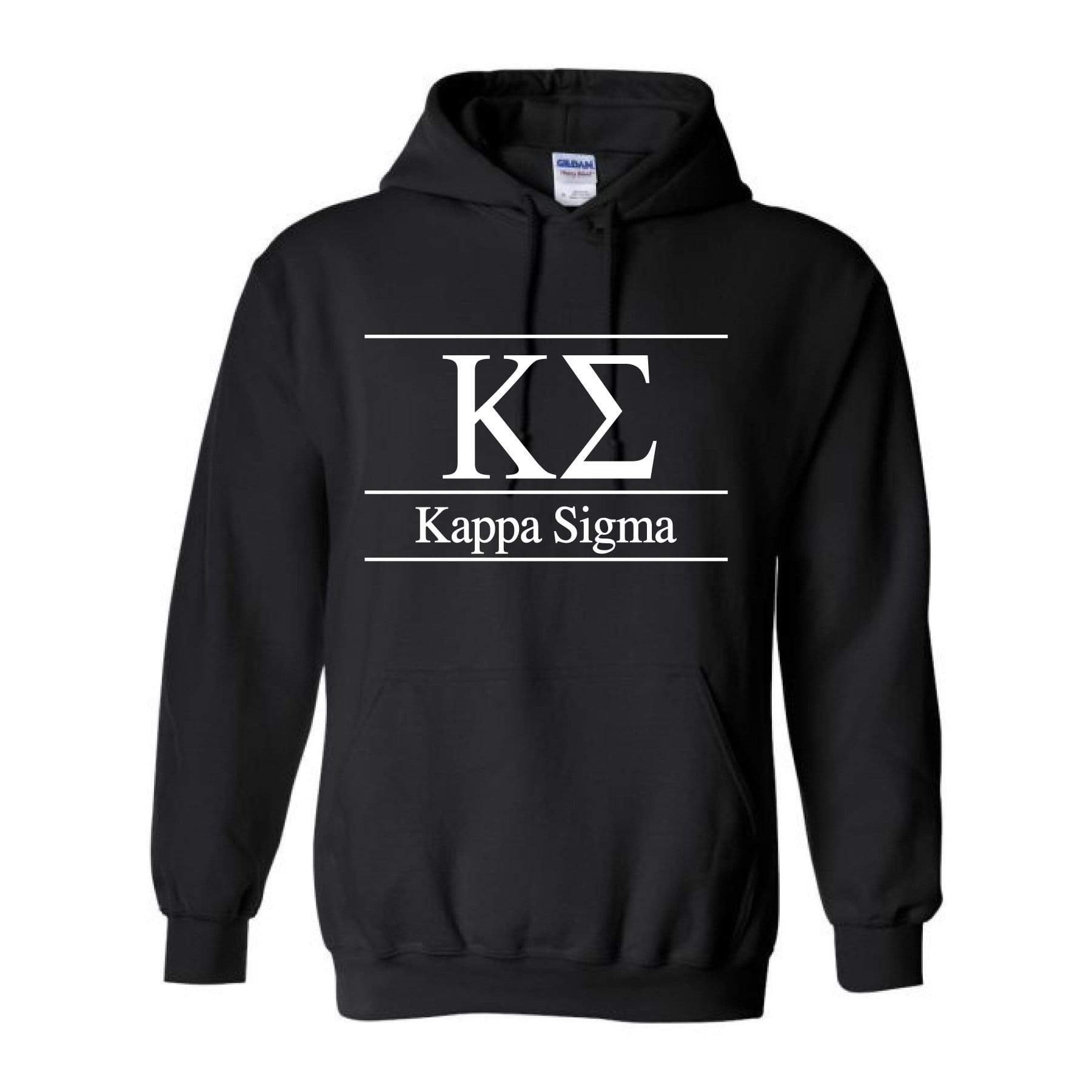 Ali & Ariel Classic Letters Hoodie in Black (Mens) <br> (available for all fraternities)