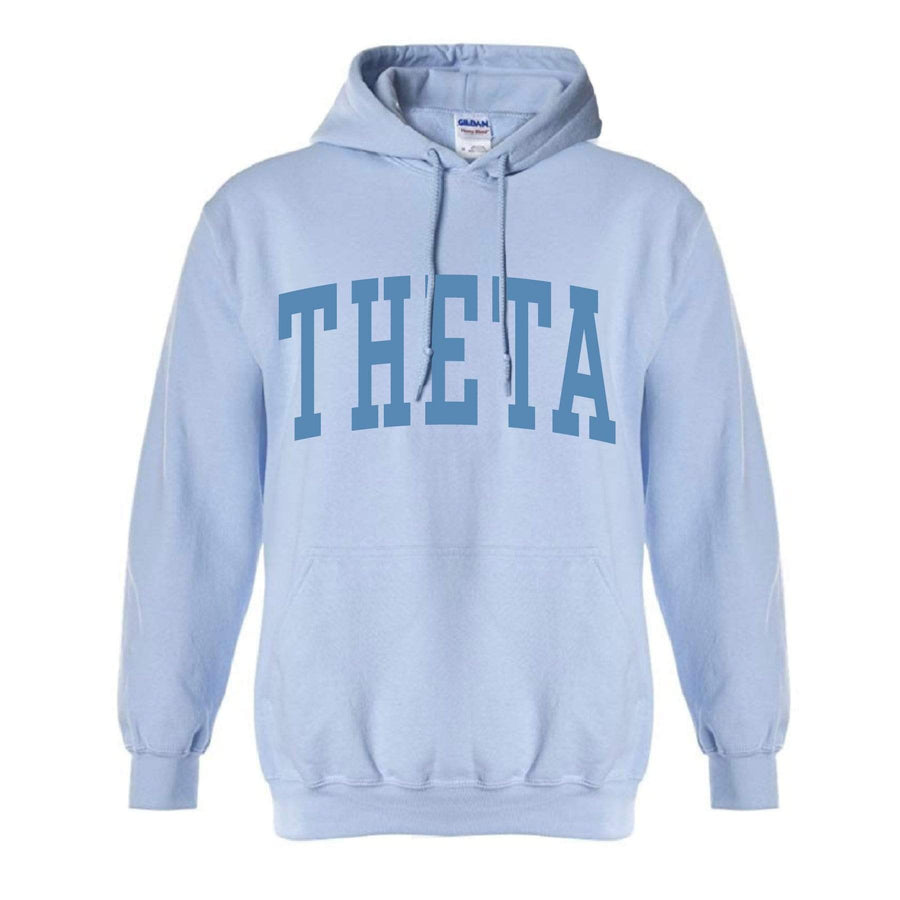 Ali & Ariel Collegiate Baby Blue Hoodie <br> (available for all organizations!) Kappa Alpha Theta / XL