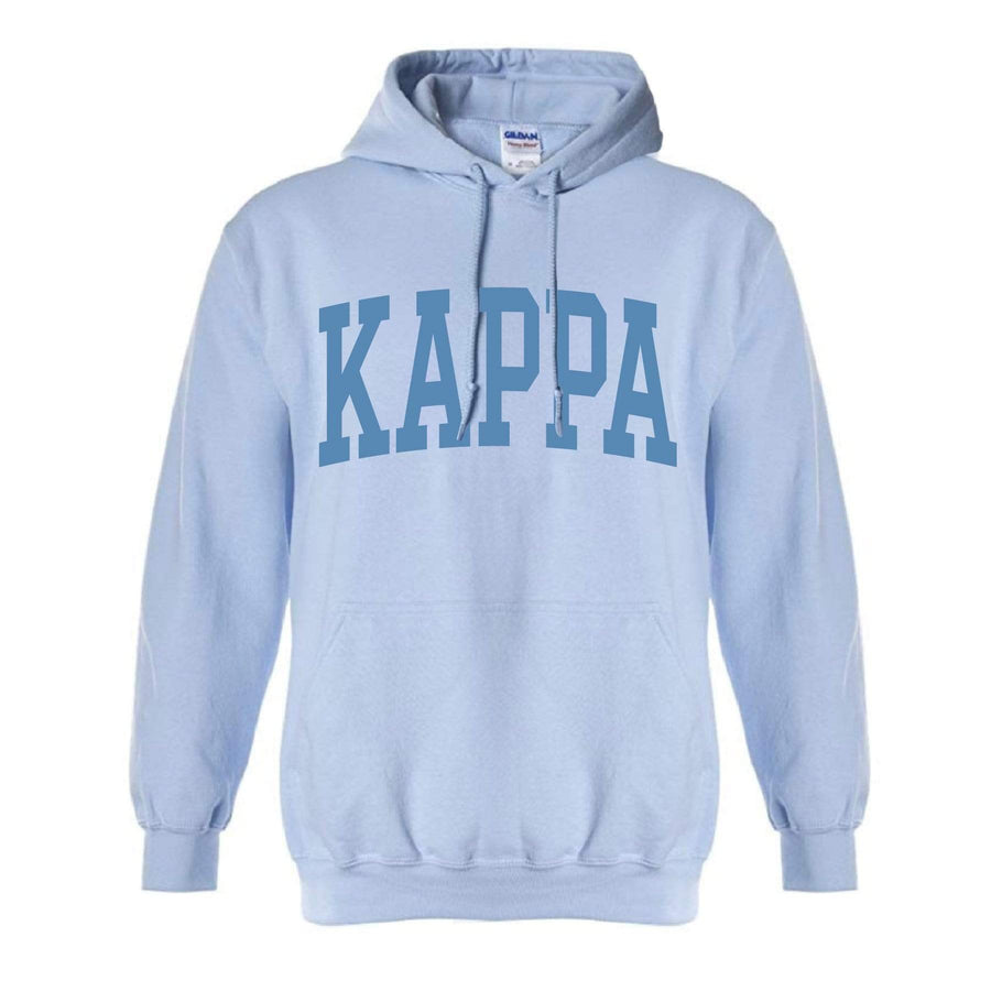 Ali & Ariel Collegiate Baby Blue Hoodie <br> (available for all organizations!) Kappa Kappa Gamma / XL