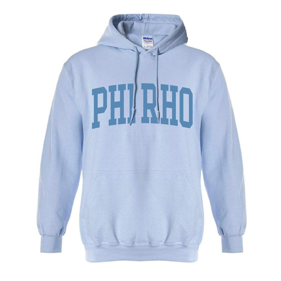 Ali & Ariel Collegiate Baby Blue Hoodie <br> (available for all organizations!) Phi Sigma Rho / XL