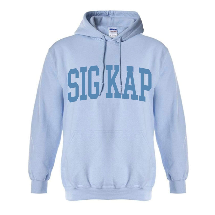 Ali & Ariel Collegiate Baby Blue Hoodie <br> (available for all organizations!) Sigma Kappa / XL