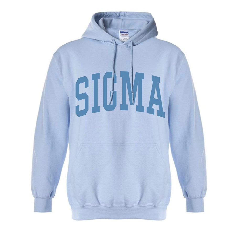 Ali & Ariel Collegiate Baby Blue Hoodie <br> (available for all organizations!) Sigma Sigma Sigma / XL