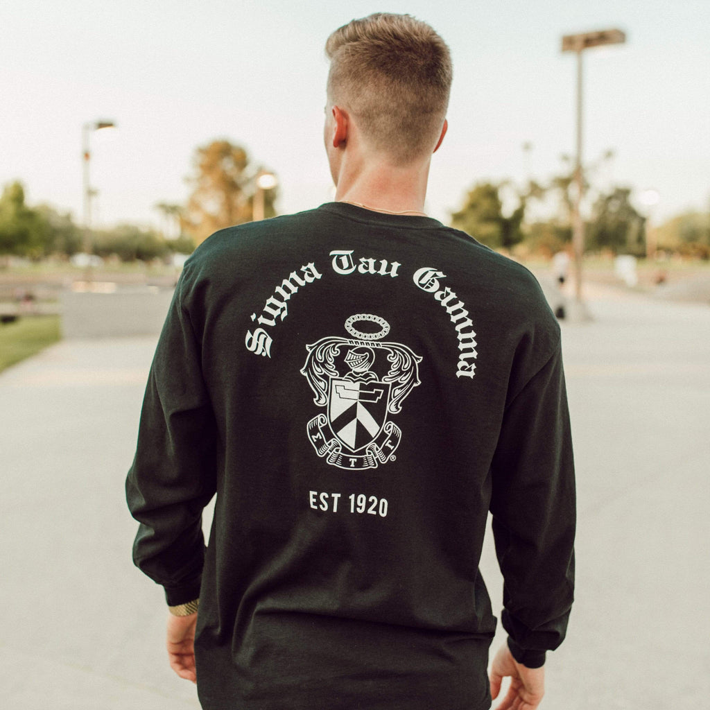 Crest Long Sleeve Tee <br> (available for fraternities)