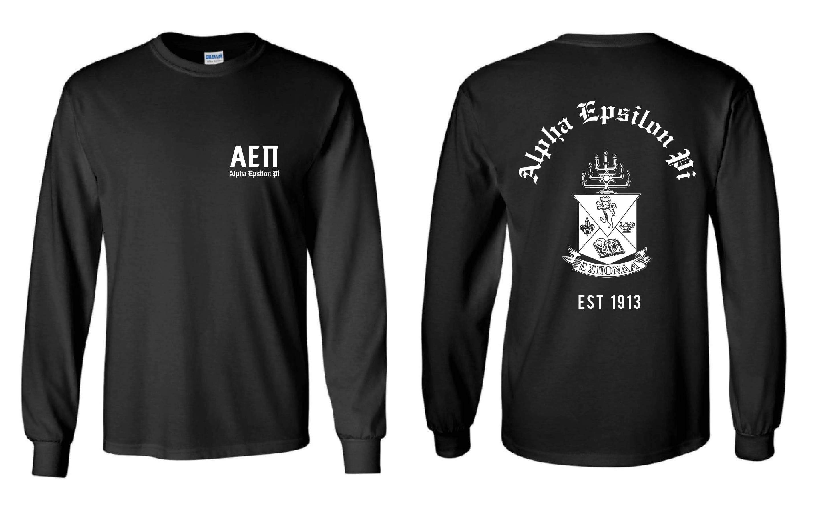 Crest Long Sleeve Tee <br> (available for fraternities)