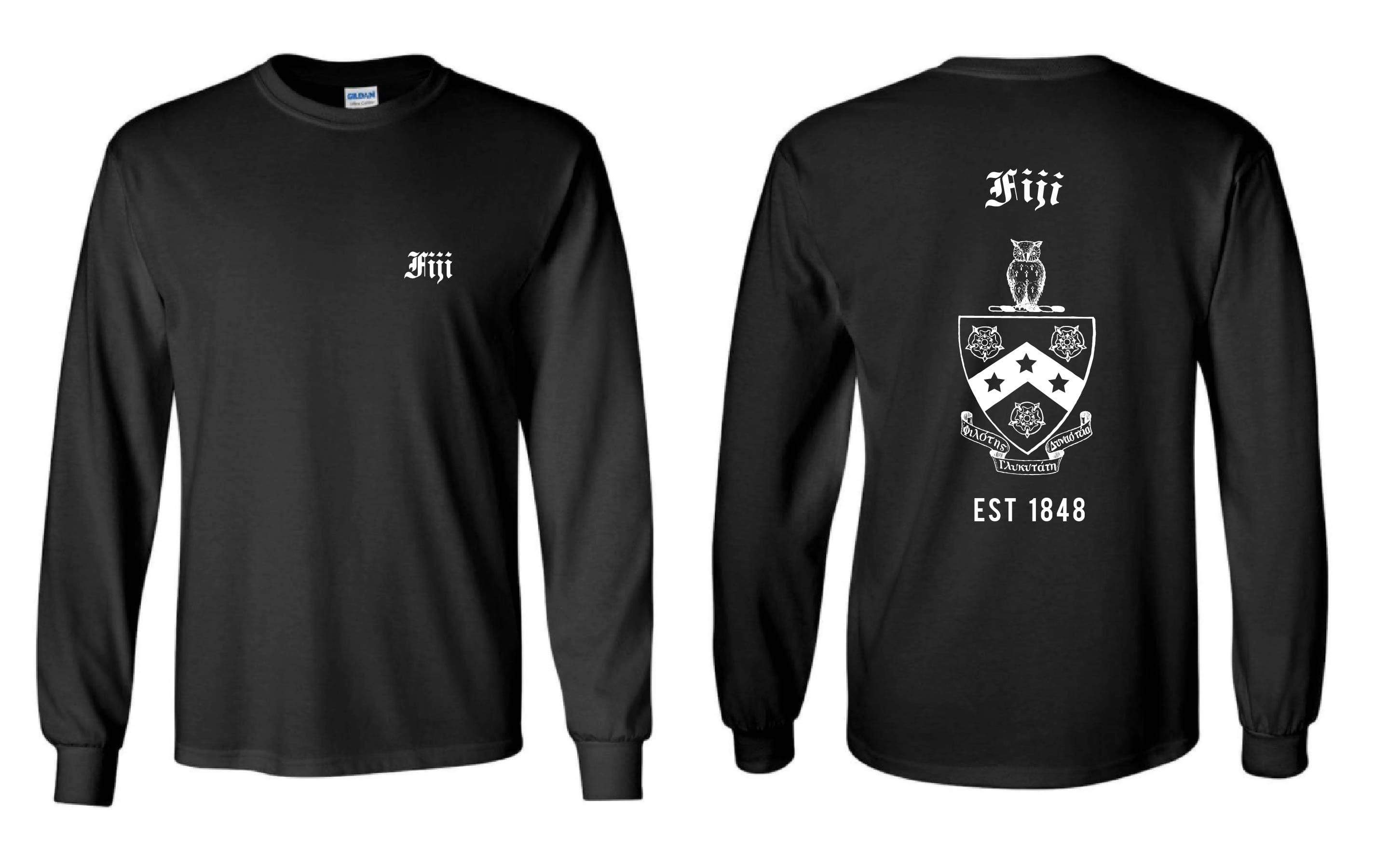 Crest Long Sleeve Tee <br> (available for fraternities)