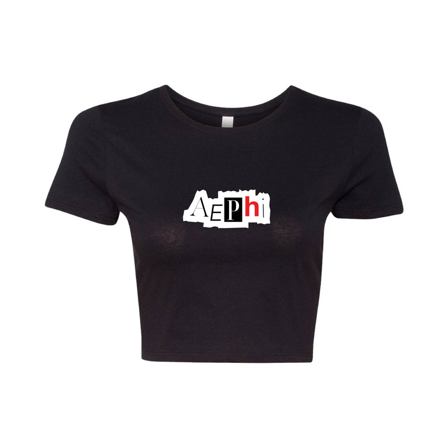 Ali & Ariel Cut Out Letters Cropped Tee (All Approved Orgs)
