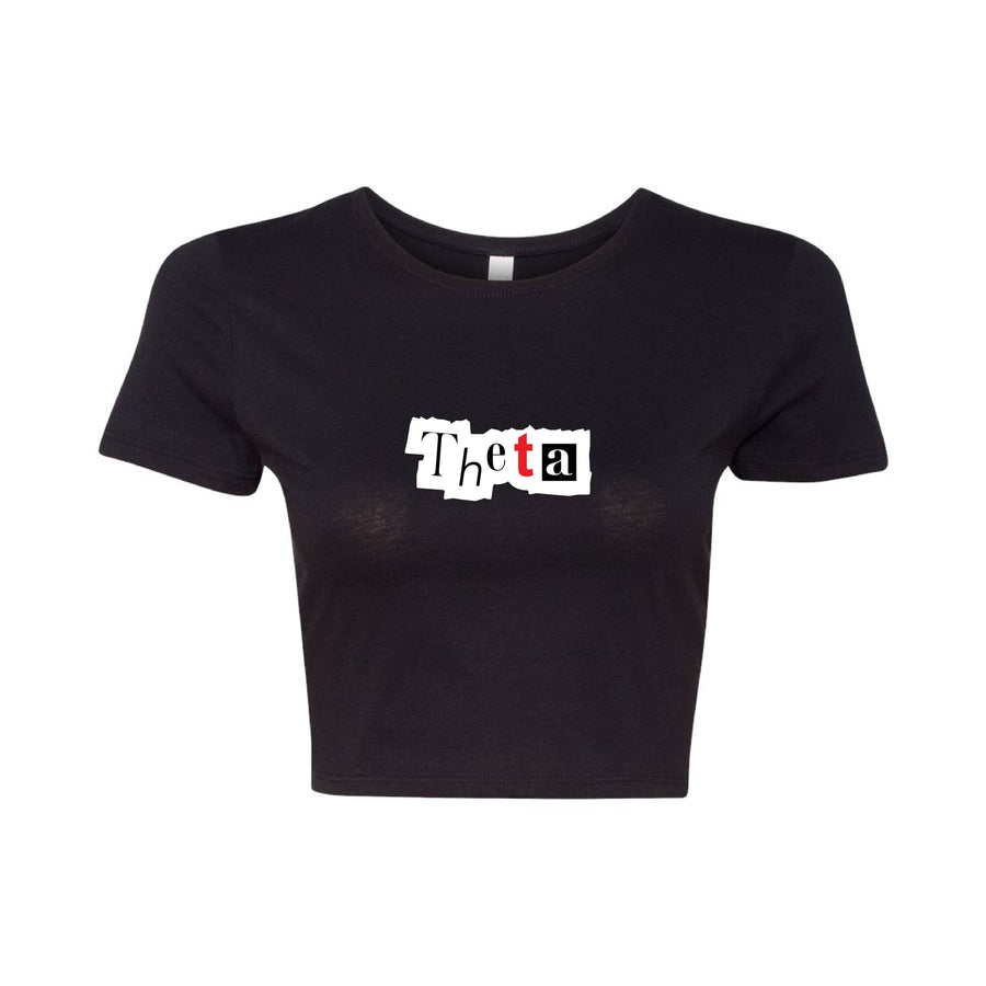 Chest Letter Print T-shirt Crop Top – AROLORA
