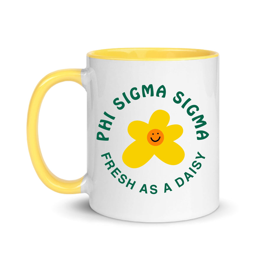 Ali & Ariel Daisy Mug (available for all organizations!) Phi Sigma Sigma / 11 oz