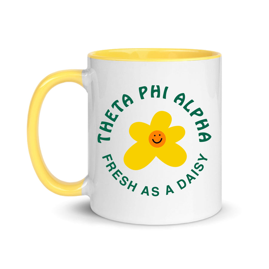 Ali & Ariel Daisy Mug (available for all organizations!) Theta Phi Alpha / 11 oz
