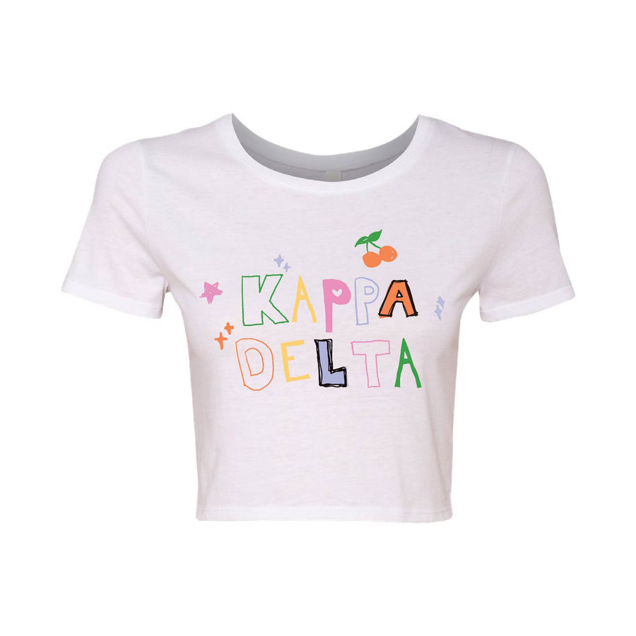Ali & Ariel Doodle Baby Tee Cropped (available for some orgs) Kappa Delta / XS/S