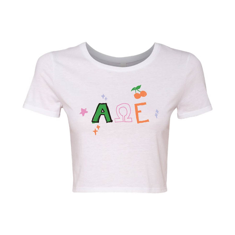 Ali & Ariel Doodle Cropped Tee (available for some orgs)