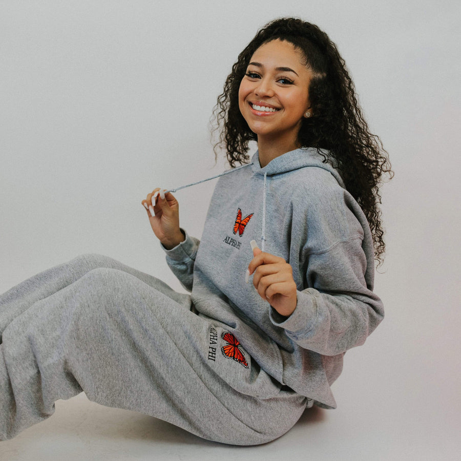 Ali & Ariel Embroidered Butterfly Joggers <br> (sororities G-Z)