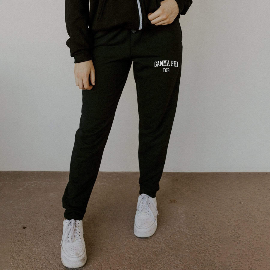 Ali & Ariel Embroidered Collegiate Joggers <br> (sororities G-Z)