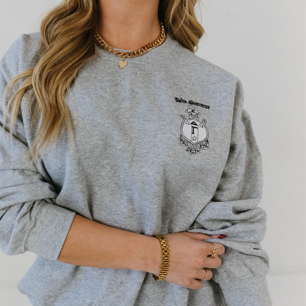 Ali & Ariel Embroidered Crest Fleece <br> (sororities G-Z)