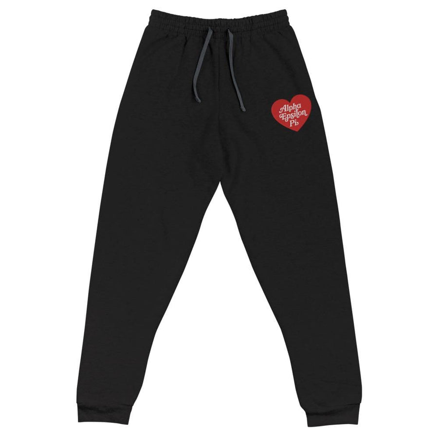 Ali & Ariel Embroidered Heart Joggers (Mens) <br> available for all fraternities Alpha Epsilon Pi / Medium