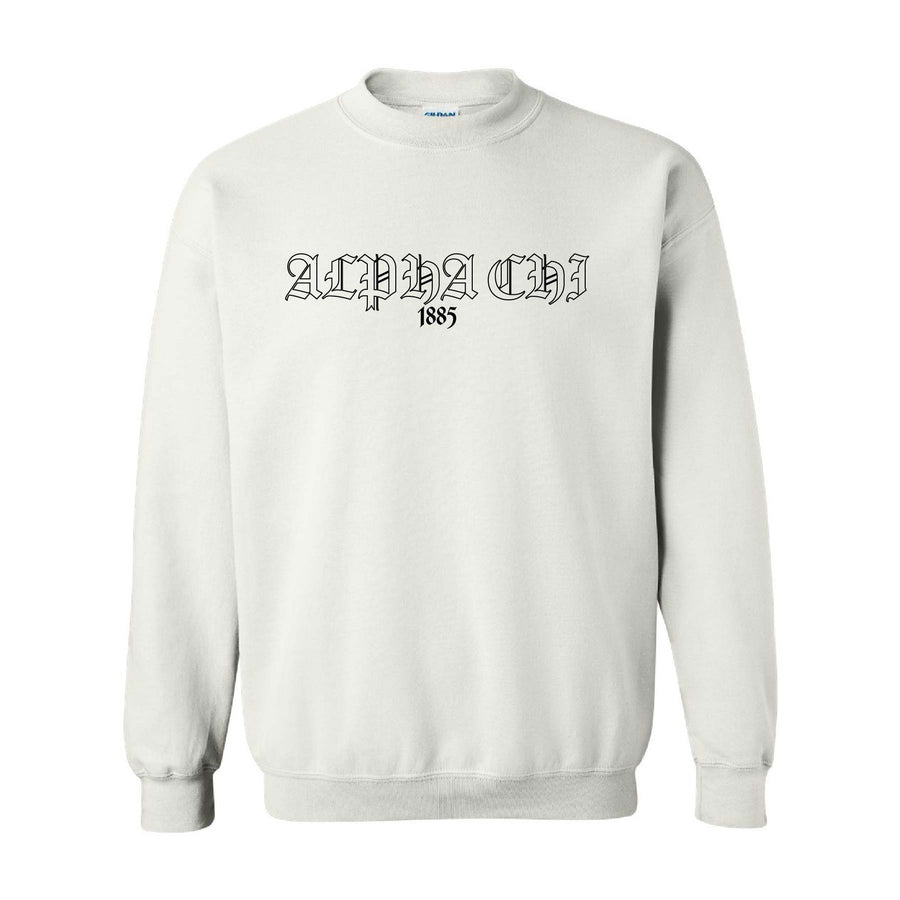 Ali & Ariel Embroidered Old English Fleece <br> (sororities A-D)