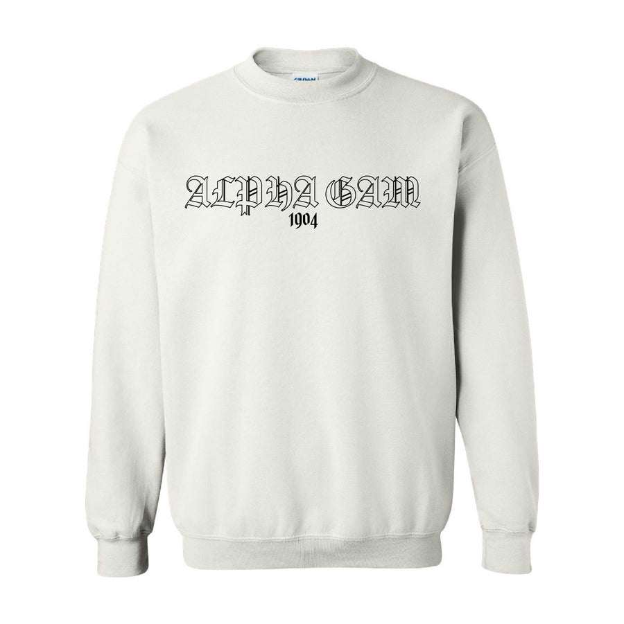 Ali & Ariel Embroidered Old English Fleece <br> (sororities A-D)