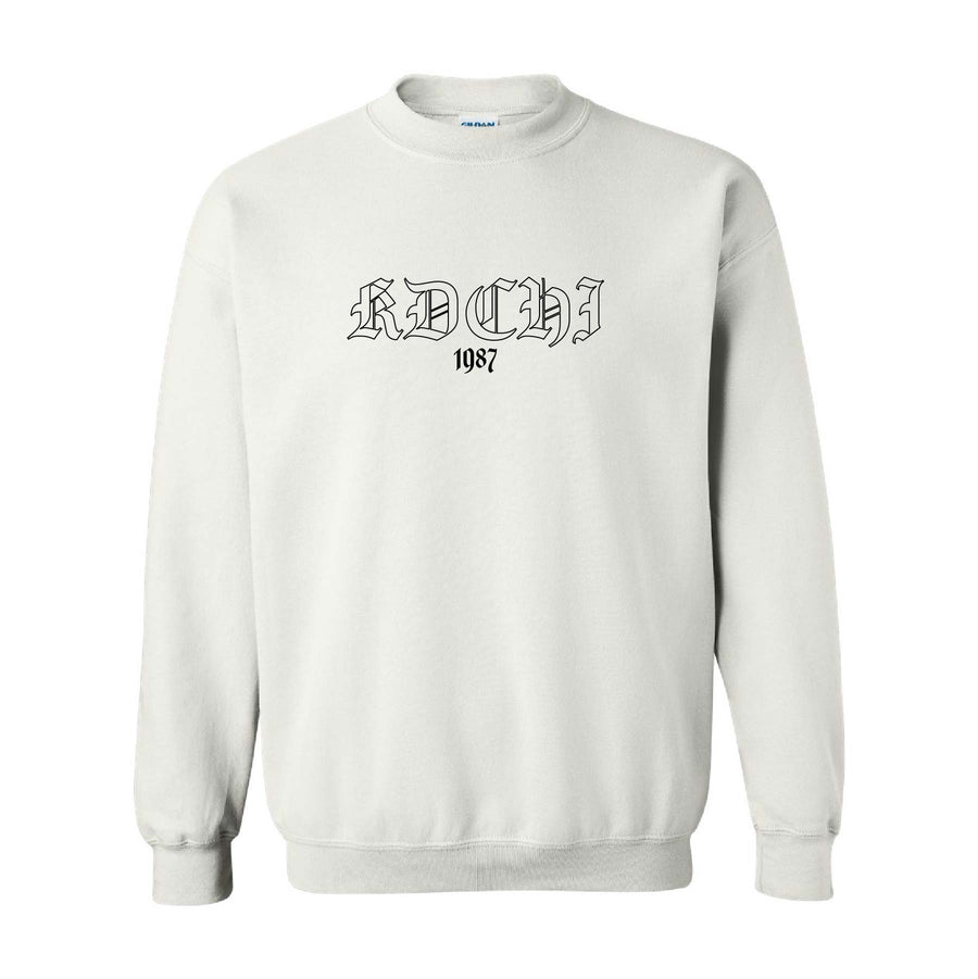 Ali & Ariel Embroidered Old English Fleece <br> (sororities G-Z)