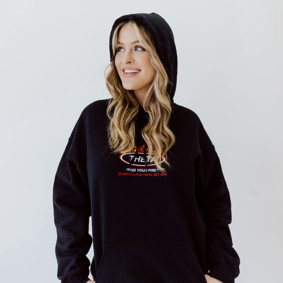 Ali & Ariel Fire Embroidered Hoodie <br> (sororities A-D)