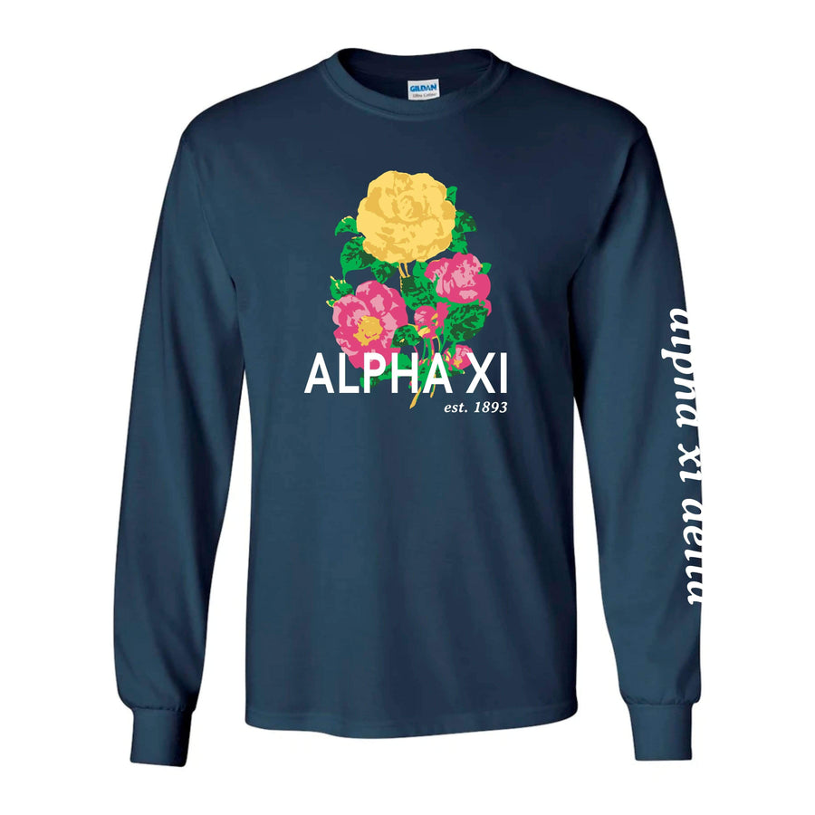 Ali & Ariel Floral Long Sleeve Tee <br> (sororities A-D)