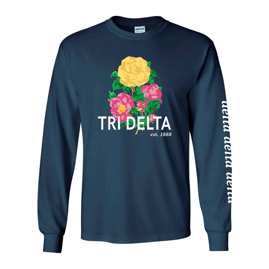 Ali & Ariel Floral Long Sleeve Tee <br> (sororities A-D)