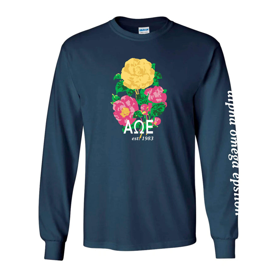 Ali & Ariel Floral Long Sleeve Tee <br> (sororities A-D)