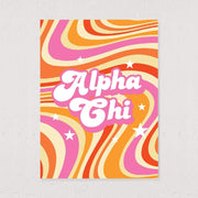 Ali & Ariel Good Vibes Art Print Alpha Chi Omega / 12x16