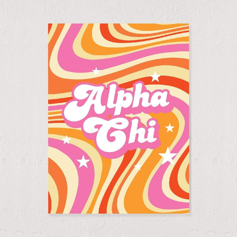 Ali & Ariel Good Vibes Art Print Alpha Chi Omega / 12x16