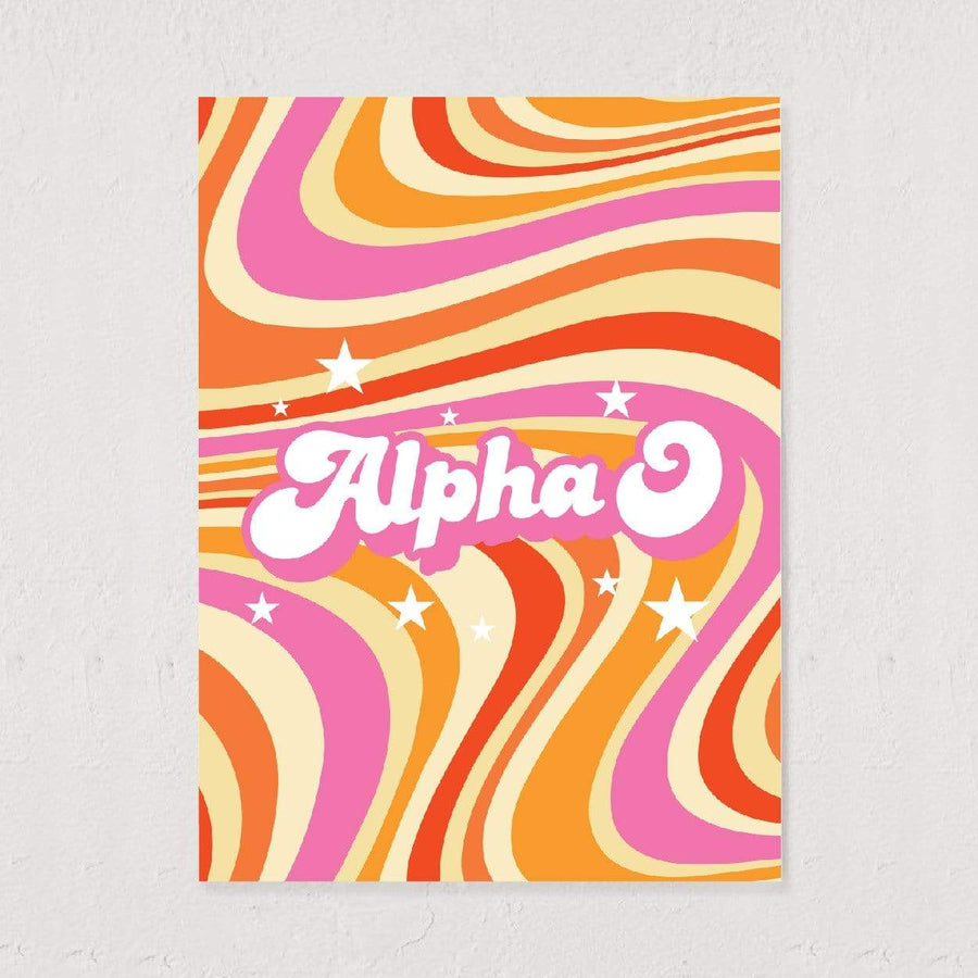 Ali & Ariel Good Vibes Art Print Alpha Omicron Pi / 12x16