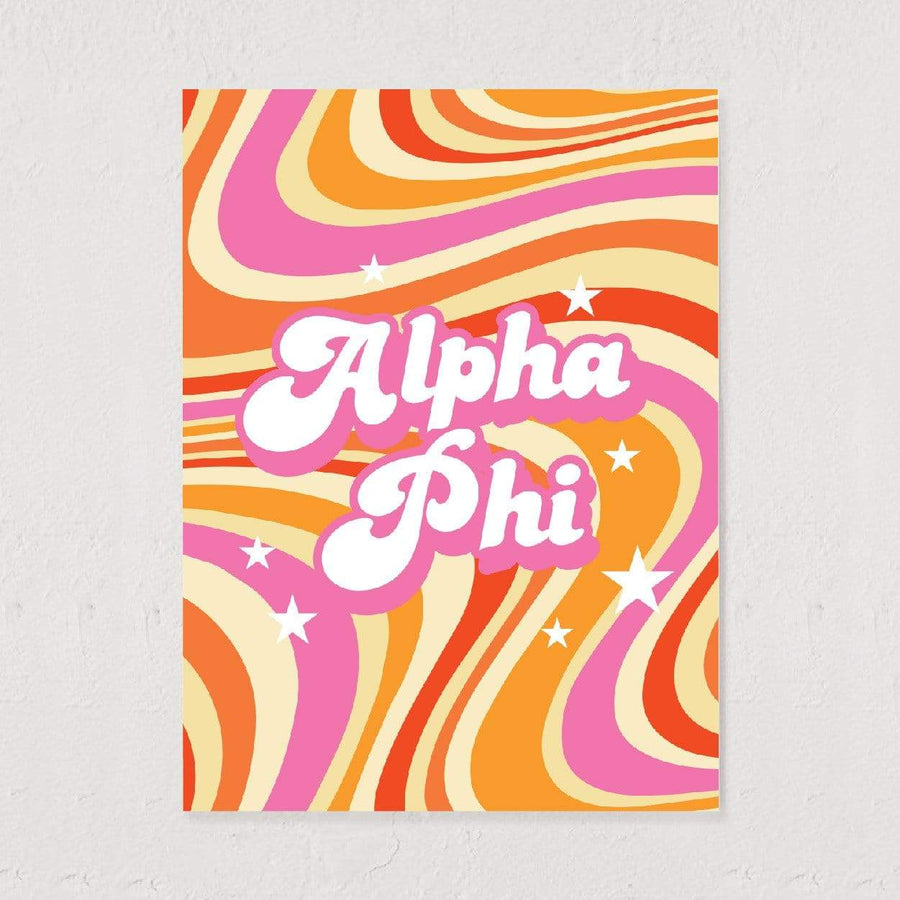Ali & Ariel Good Vibes Art Print Alpha Phi / 12x16
