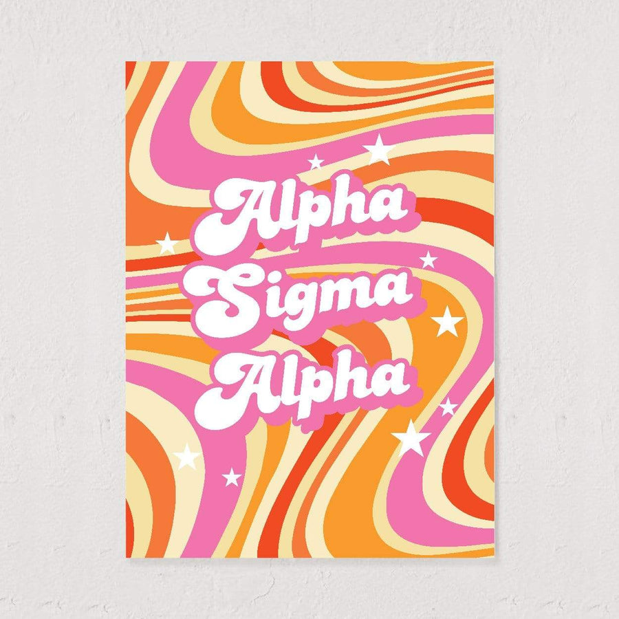 Ali & Ariel Good Vibes Art Print Alpha Sigma Alpha / 12x16