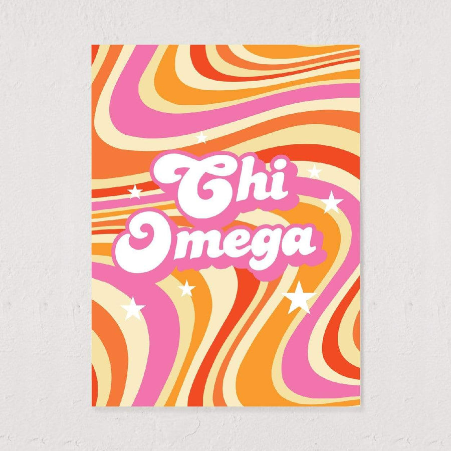 Ali & Ariel Good Vibes Art Print Chi Omega / 12x16