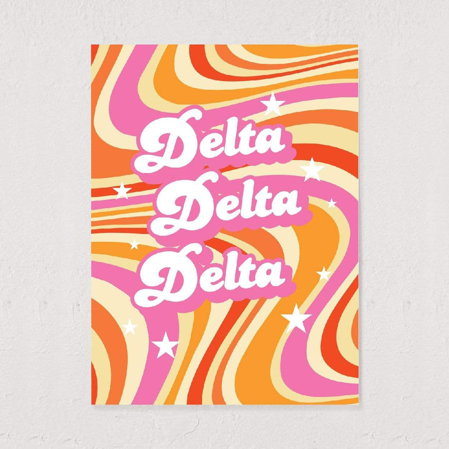Ali & Ariel Good Vibes Art Print Delta Delta Delta / 12x16