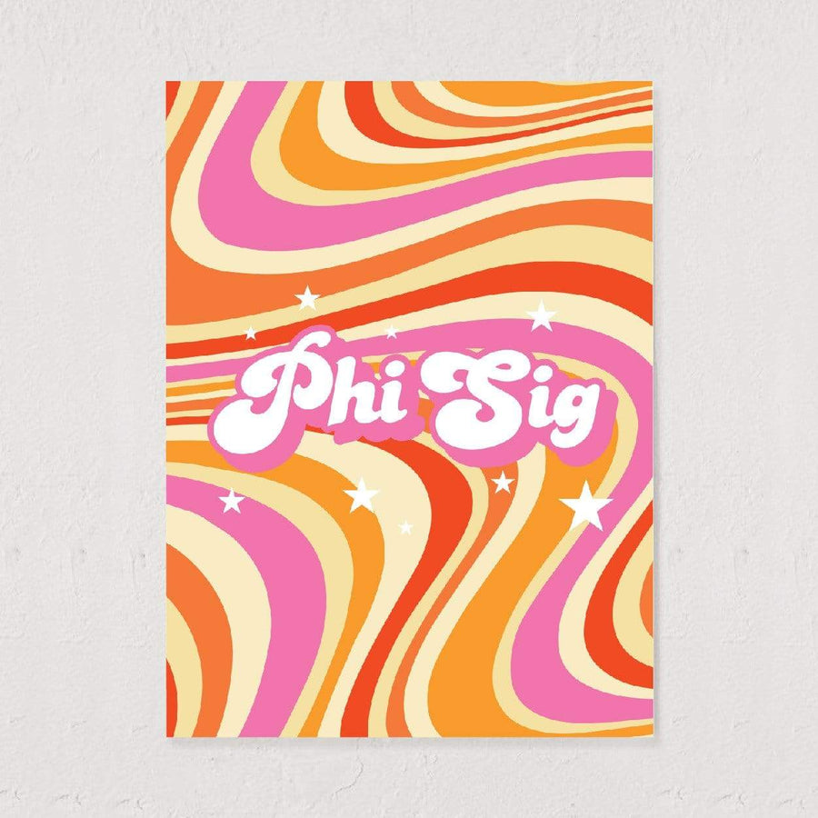Ali & Ariel Good Vibes Art Print Phi Sigma Sigma / 12x16