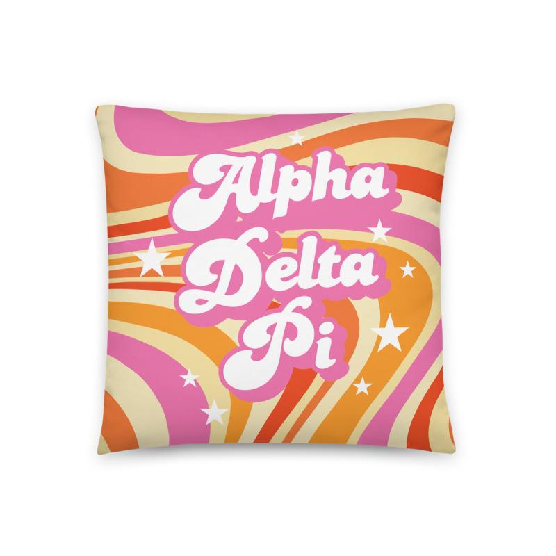 Ali & Ariel Good Vibes Pillow <br> (available for multiple sororities) Alpha Delta Pi