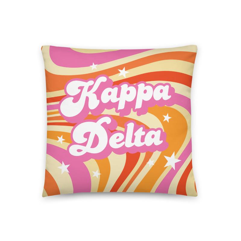 Ali & Ariel Good Vibes Pillow <br> (available for multiple sororities) Kappa Delta