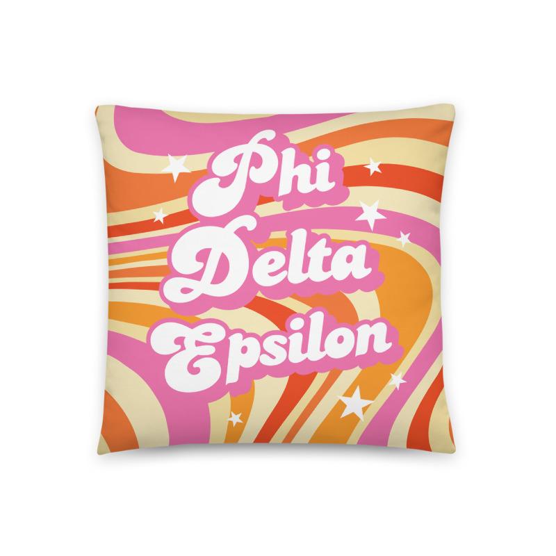Ali & Ariel Good Vibes Pillow <br> (available for multiple sororities) Phi Delta Epsilon